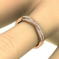 thumbnail image 3 of 0.25 Carat (ctw) 10K Gold Round Diamond Anniversary Wedding Band Swirl Matching Ring 1/4 CT, 3 of 4