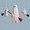 Red_05, variant on Hanging Ghosts Decorations Outdoor,3 Pack Cute Flying Ghosts on Brooms for Halloween Porch Yard Patio Tree Indoor Green