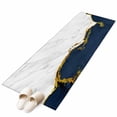 thumbnail image 6 of Navy Blue Gold Marble Kitchen Runner Rug 2x6 Washable Runners for Hallway Non Slip Modern Abstract Marble Crack Texture Large Area Rug Indoor Floor Carpet for Bathroom Laundry Entryway Bedroom, 6 of 8