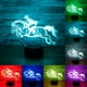 thumbnail image 1 of ® Carreras de caballos Luz nocturna LED 3D Lámpara de ilusión de 7 colores Regalo de cumpleaños de Navidad Lámpara de decoración de juguetes, 1 of 5