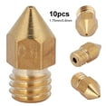 thumbnail image 2 of 10Pcs MK8 Extruder Nozzle for 3D Printer 1.75mm/0.6mm Brass, 2 of 6
