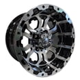 thumbnail image 2 of GTW Omega 14" Golf Cart Wheels Machined 205x30 Cruze Tires Yamaha, 2 of 4