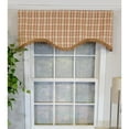 thumbnail image 2 of RLF Home Dotted Squares Cornice 3" Rod Pocket Lining Luxurious and Elegant Window Treatment Valance 50" x 17" Peach, 2 of 4