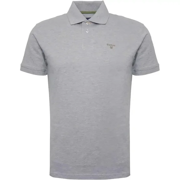 $80 Barbour Poloshirt Lightweight Sports Polo Grey Marl, L