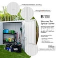 thumbnail image 5 of Absco Space Saver 10' x 2.5' Metal Garden Shed - Surfmist, 5 of 12