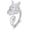 Ragdoll, variant on S925 Sterling Silver Cat Ring for Women Unique Feline Designs Including Persian, Maine Coon & Siamese - Hypoallergenic Adjustable　Ring Jewelry for Her