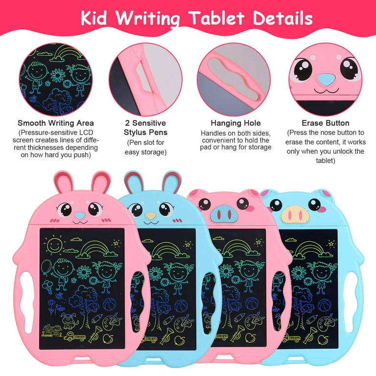 LCD Writing Tablet for Kids 8.5 Inch, iMounTEK Colorful Doodle Board  Drawing Tablet with Lock Function, Erasable Reusable Writing Pad,  Educational