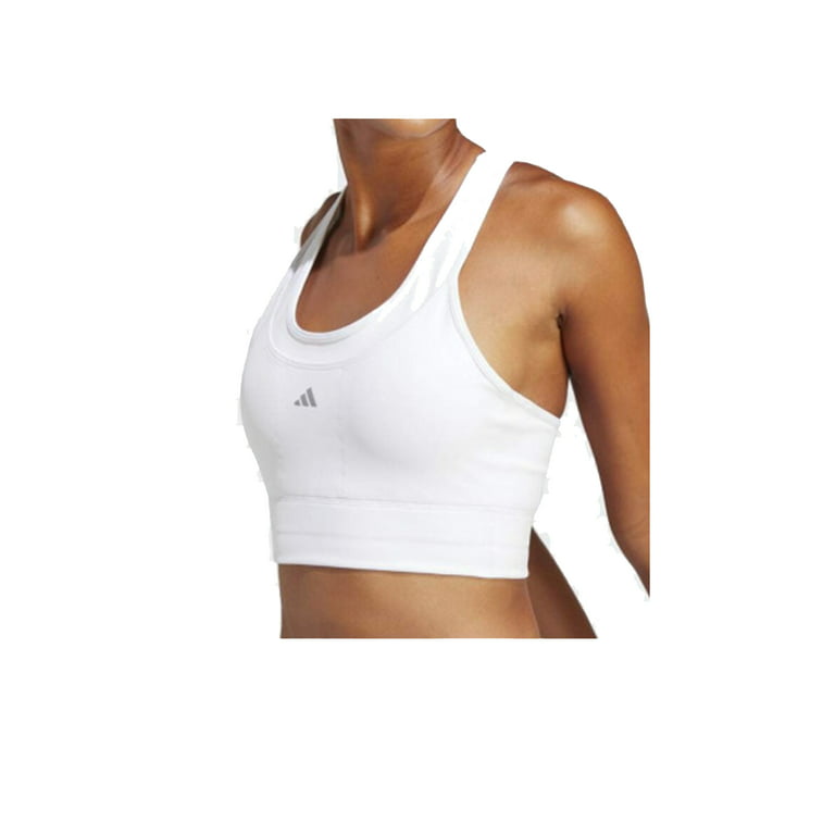 Adidas Women's White Sport Support Running Pocket Bra Size LDD (38)