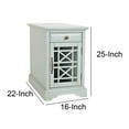 thumbnail image 6 of Wooden Chairside Table With Hidden Power Charger, Earl Gray- Saltoro Sherpi, 6 of 7