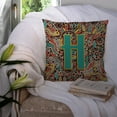 thumbnail image 3 of Letter H Retro Tribal Alphabet Initial Fabric Decorative Pillow, 3 of 4