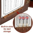 thumbnail image 5 of GSE Games & Sports Expert Deluxe Solid Wood Classic Dartboard Cabinet Set with Sisal Fiber Dartboard, Dart Scoreboard and 6 Steel Tip Darts for Target Game Indoor Game (Walnut), 5 of 8