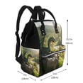 thumbnail image 2 of Balery Deep Forest Stone Green Dragon Mummy Backpack - Waterproof Twill Canvas, Large Capacity Diaper Bag with Multiple Pockets and Adjustable Straps, 2 of 6