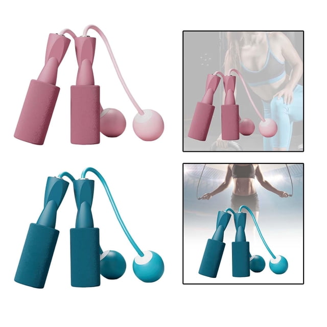 2 pares de cuerdas de saltar ponderadas para con rodamientos de bolas, ejercicio físico, entrenamiento de resistencia, cuerda de saltar inalámbrica S Macarena saltar la cuerda