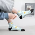 thumbnail image 2 of Fuzoiu Space With Dino Astronauts Print Adult Socks, Crew Moisture-wicking Socks, Unisex Cushion Crew Socks,Casual Sports Ankle Socks, 2 of 7