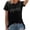 Black, variant on Womens Cute Cat Graphic T-Shirt Short Sleeve Crewneck Kitten Print Top Funny Animal Lover Summer Tee Casual Soft Fashion Shirt