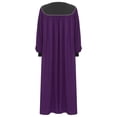 thumbnail image 4 of YONGHS Robes de Clerc pour Femmes Robes de Choeur à Blocs de Couleur Fermeture Éclair devant Robe de Pasteur Prêtre Prédicateur Violet Foncé TP, 4 of 6