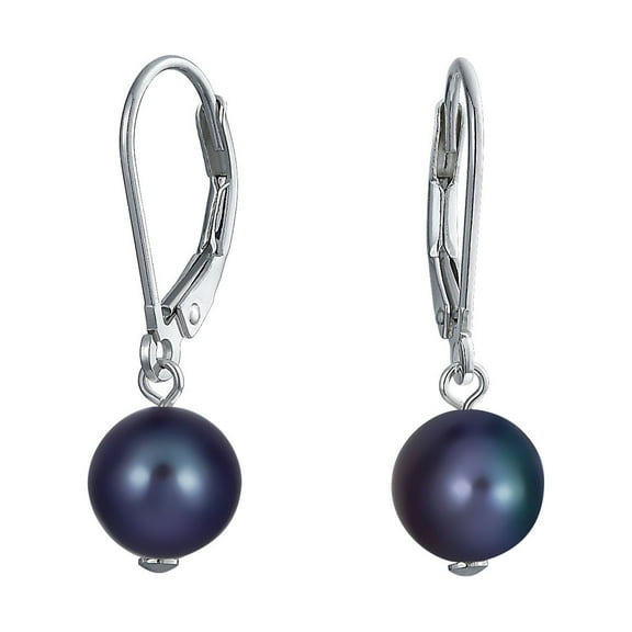 Bling Jewelry Womens Classic Black White Pink Pearl Drop Ball Earrings Sterling Silver Leverback