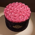 thumbnail image 2 of Rosas preservadas Prifroti, 47 rosas rosas en caja de gamuza de lujo, 2 of 6