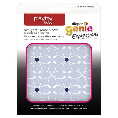 Playtex Diaper Genie Expressions Diaper Pail Blue Tile Fabric Sleeve