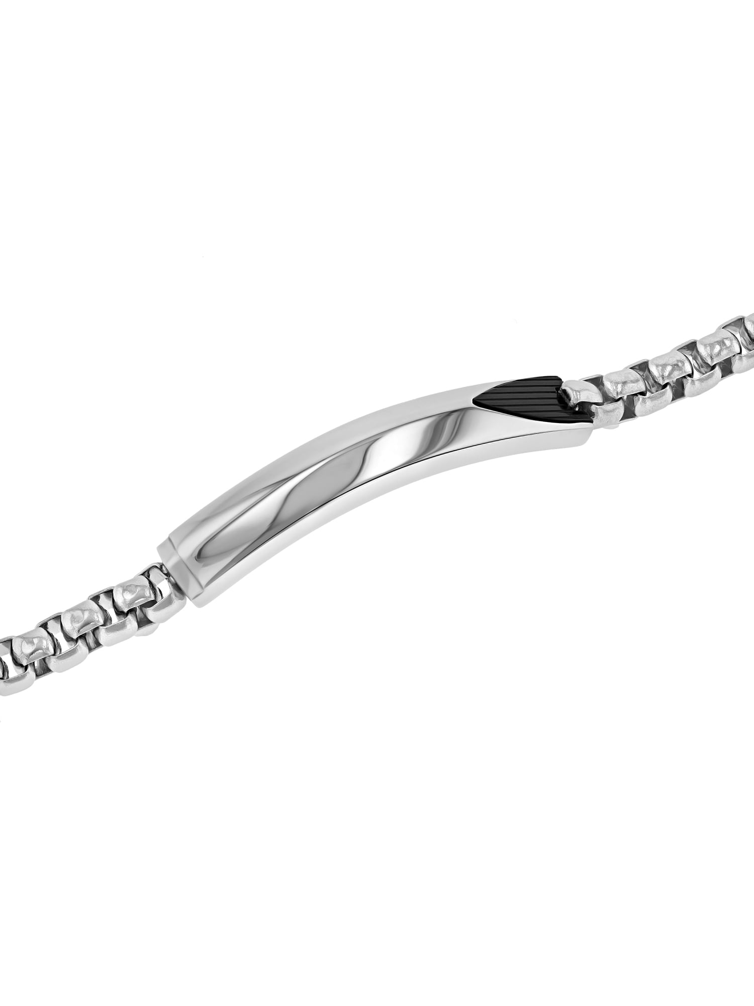 Believe by Brilliance Men’s Stainless Steel Two Tone Box Link ID Bracelet