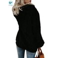 thumbnail image 5 of Deago Women's Athleisure Fuzzy 1/4 Zip Hooded Sweatshirt with Pockets, 5 of 8