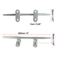 thumbnail image 4 of 8 Inch 200mm Stainless Steel Flagpole Cleat Hook Deck Cleat Rope Cleat Handle Universal for Marine Boat Ship, 4 of 6