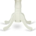 thumbnail image 3 of East West Furniture Antique Round Acacia Wood Dining Table in Oak/White, 3 of 4