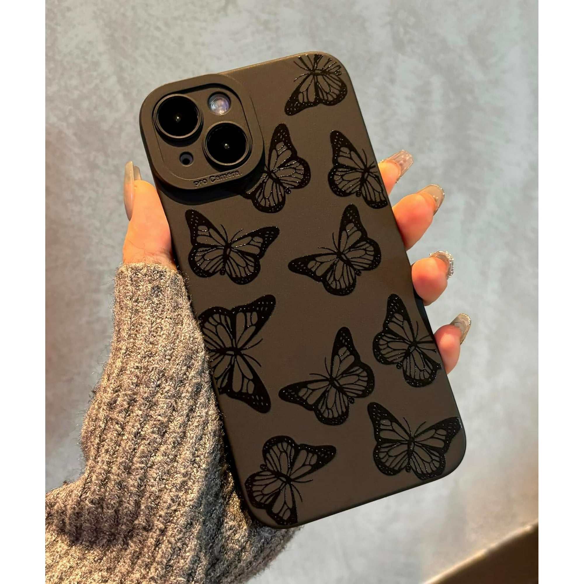 XUCP-for iPhone X/XS Inch, Aesthetic Butterfly Print Phone