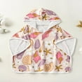 thumbnail image 3 of T-shirts de Couverture de Maillot de Bain pour Tout-Petits Garçons Filles, Imprimé Floral, à Capuche, Robe de Plage d'Été, 3 of 9