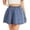 Dark Blue, variant on Women's Denim Mini Skirt Casual Stretchy Summer A-Line Flared Tiered Jean Skirts for Women with Pockets