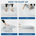 thumbnail image 4 of MOONORAH Body Pillow, Shredded Memory Foam Soft Cooling Long Body Pillows for Adults Side Sleeper, 2 in 1 Large Full Bed Pillows for Sleeping - 20x54 inch, White, 4 of 9