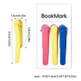 thumbnail image 3 of Silicone Bookmarks 3-Pieces Automatic Silicone Bookmark Set Multicolor Page Clips with Stay-in-Place Design Slim Secure Hold for Books Readers Gift by JASKFLY, 3 of 7