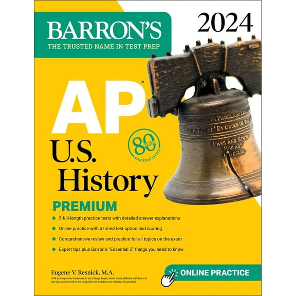 Pre-Owned AP U.S. History Premium, 2024: Comprehensive Review with 5 Practice Tests   an Online Timed Test Option (Paperback) 1506288081 9781506288086