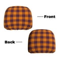 thumbnail image 6 of Kdxio Fall Buffalo Plaid Pattern Print 2 Piece Car Head Rest Covers Set Auto Front/Rear Seats Headrest Cover Universal Fit Most Cars,Sedan, SUV, 6 of 9