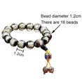 thumbnail image 2 of Pulsera de vidrio de color blanco, cuentas de Buda, pulseras elásticas de cuentas de meditación de yoga para hombres y mujeres, 2 of 5