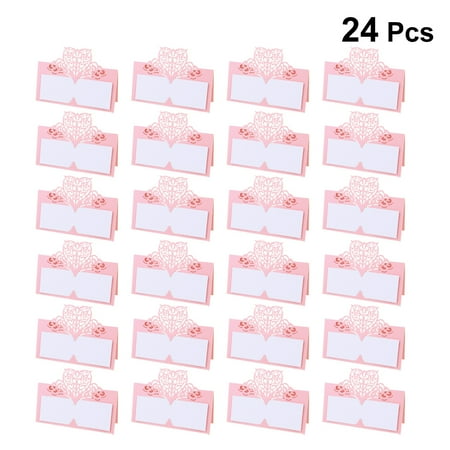 24-Pack Large Table Name Place Cards for Wedding Party Favor Decor with Cut Design