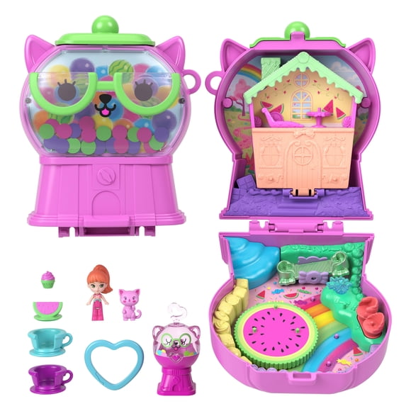 Polly Pocket Coffret Chaton Pastèque Jouet de voyage