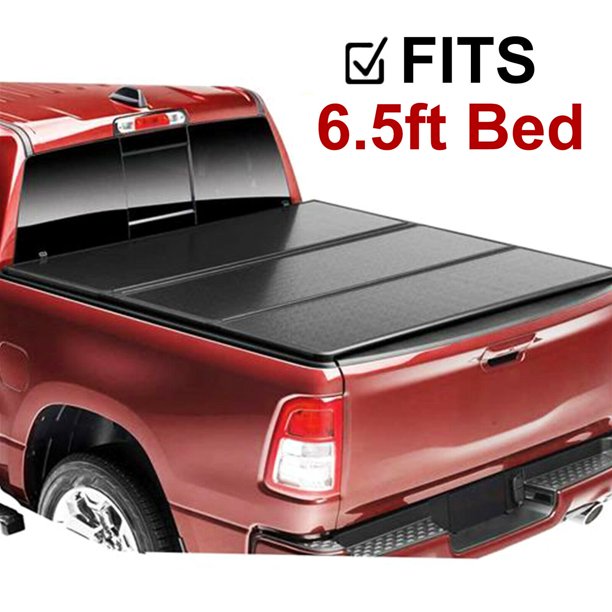 For 2019 2020 Ram 1500 Crew Cab 6 5ft Truck Bed Hard Tri Fold Tonneau Cover Walmart Com Walmart Com