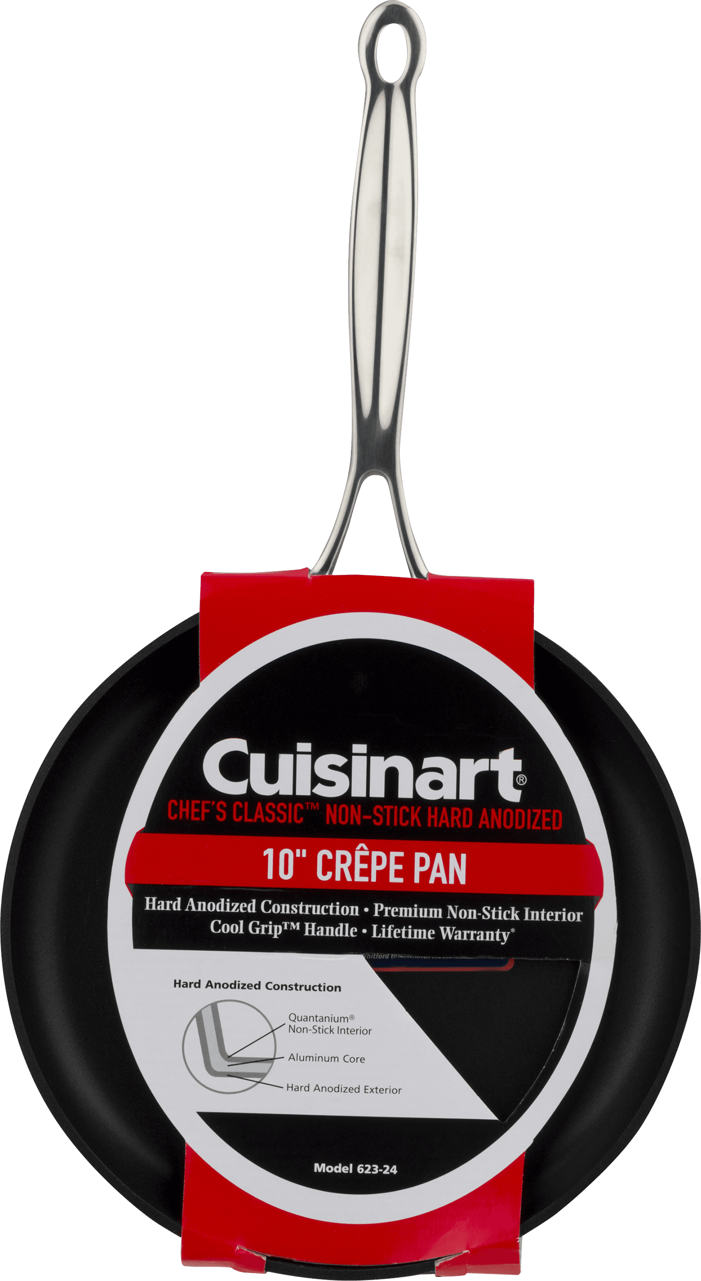 Cooks Standard 02637 Nonstick Hard Anodized 9.5-inch 24cm Crepe Griddle Pan Bla 