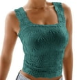 thumbnail image 1 of Womens Square Neck Ribbed Tank Tops Sleeveless Crop Tops Summer Clothes, 1 of 4