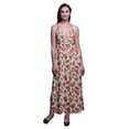 thumbnail image 1 of Bimba Floral Printed Adjustable Spaghetti Strap Long Maxi Dress Summer Beachwear-X-Large, 1 of 6