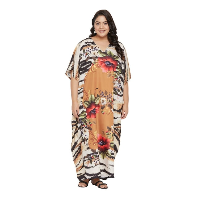 Oussum Robes Caftans Grande Taille pour Femmes Longue Robe Maxi Caftans pour Dames