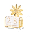 thumbnail image 2 of Nestingho 1Set Elegant Wood Calendar Block Stylish Desktop Perpetual Calendar for Daily Use, 2 of 8