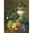 thumbnail image 3 of Maria Margrita van Os 19x24 Black Modern Framed Museum Art Print Titled - A Still Life with Violets, Grapes and Oranges on a Ledge, 3 of 5