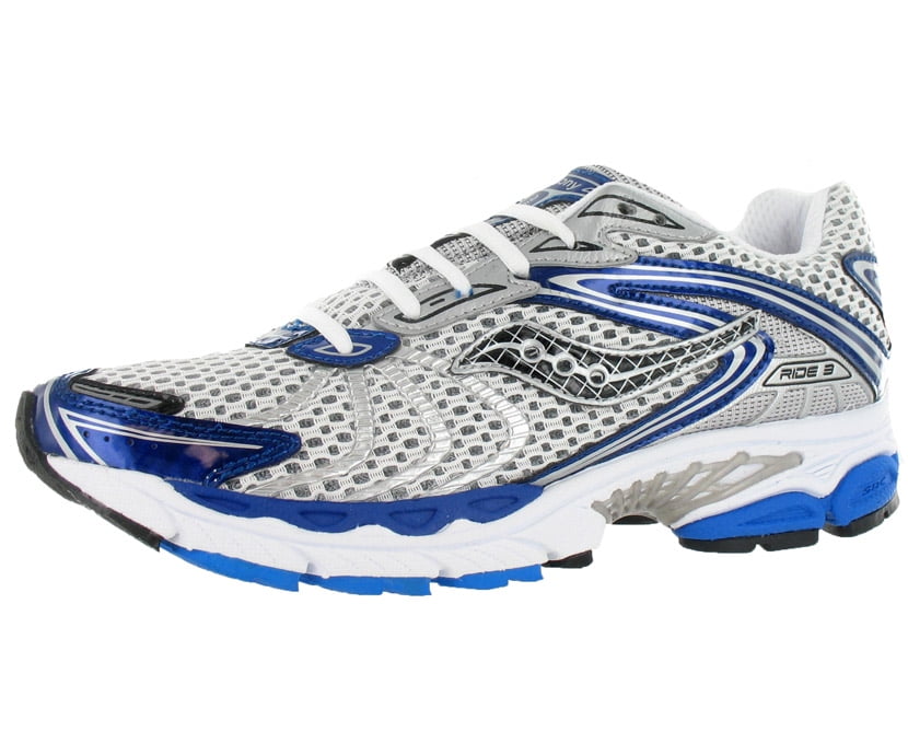 Mens Running Shoes Silver/blue Size 