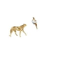thumbnail image 6 of CarpNettore Golden Cheetah Cloud Girl Resin Art Sculpture Decorative Tabletop Centerpiece Abstract Animal Character Figurine for Office Home Decor, 6 of 8