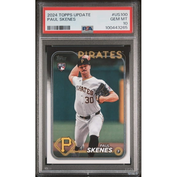 Graded 2024 Topps Update Paul Skenes #US100 Rookie RC Baseball Card PSA 10 Gem Mint