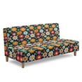 thumbnail image 2 of Xoenoiee Hippie Daisy Flower Pattern Stretch Armless Folding Sofa Slipcover Elastic One Piece Spandex T Cushion Futon Bed Covers Decorative Dust Proof Furniture Protector, 2 of 7