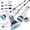 White, variant on STARBIAO Electric Spin Scrubber with Adjustable Head, No Bending Bathroom Cleaner, Cordless Power Scrubber with Long Handle, 9 Brush Heads, 2 Speeds, Waterproof for Tub Tile Floor Shower