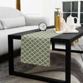 thumbnail image 5 of Green Morocco Cotton Linen Table Runner 13 x 70 inch Boho Farmhouse Abstract Geometric Simple Non-slip Rectangular Dining Table Decor for Wedding Party Holiday Dinner, 5 of 8
